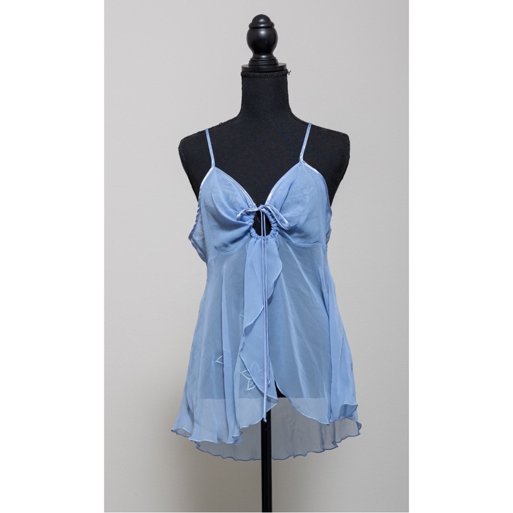 Shirley of Hollywood Size Large Vintage Embroidered Babydoll Top